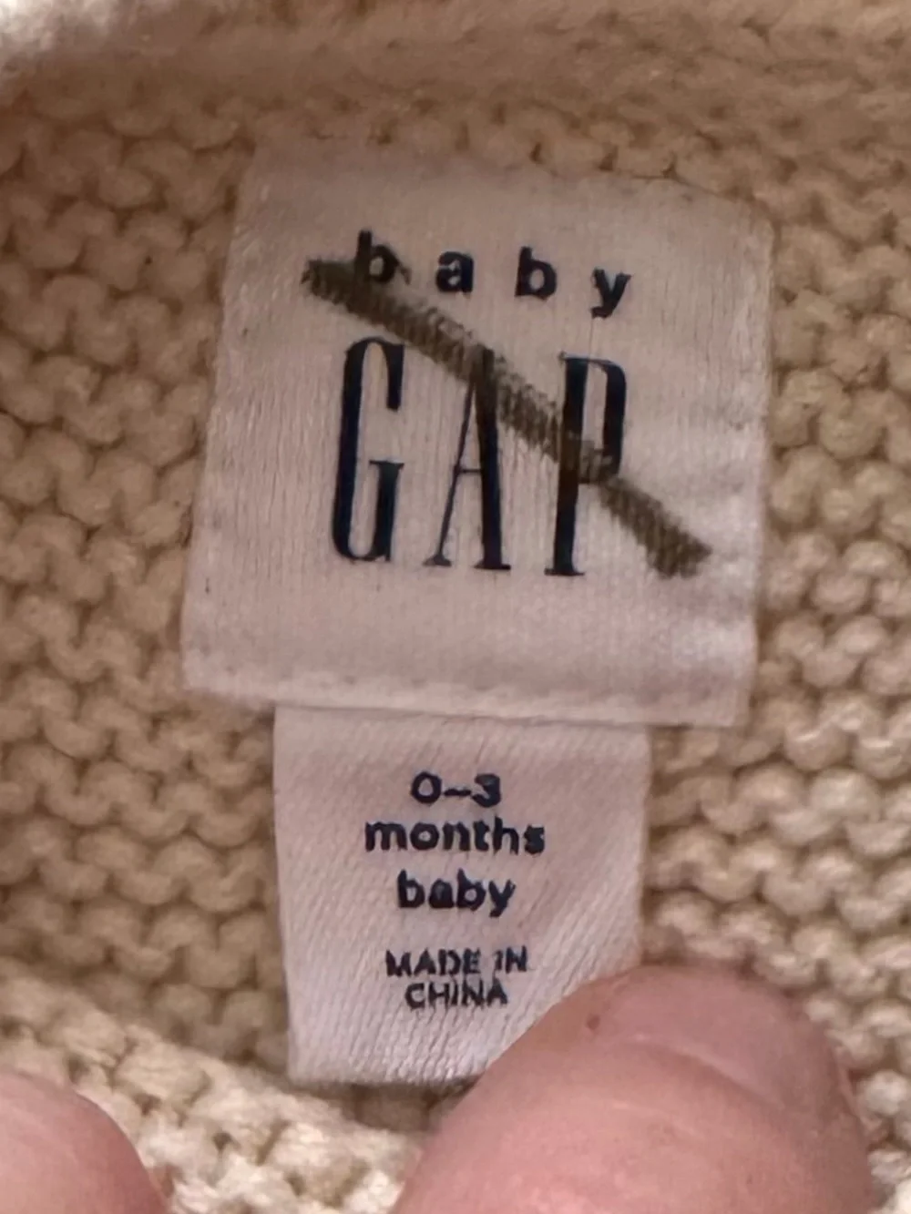 GAP Cream and Pink Striped Side-Button Women’s Sweater